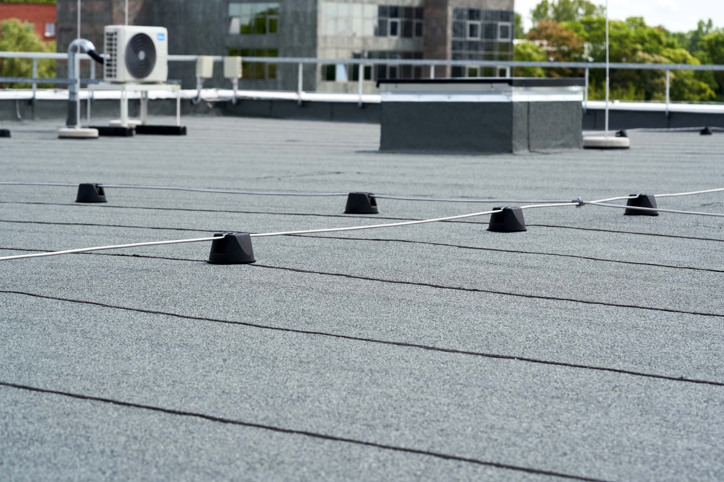 Modified bitumen flat roof installation in Katy, TX by Driven Roofing