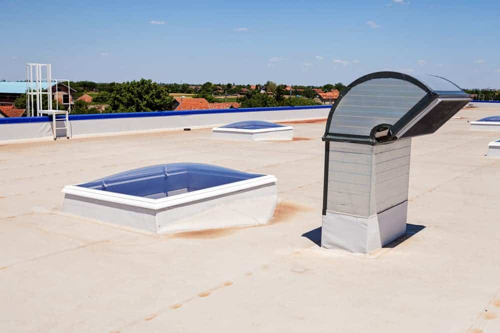 Versatile flat roofing system in Katy, TX used for residential and commercial buildings