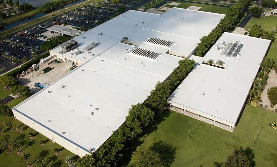 Low-slope roofing in Katy TX with usable space for HVAC, solar panels, and green roofing