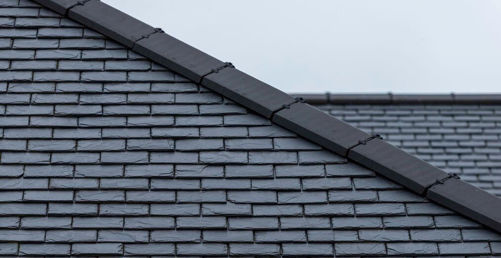 Color blend slate roof with custom hues in Katy Texas